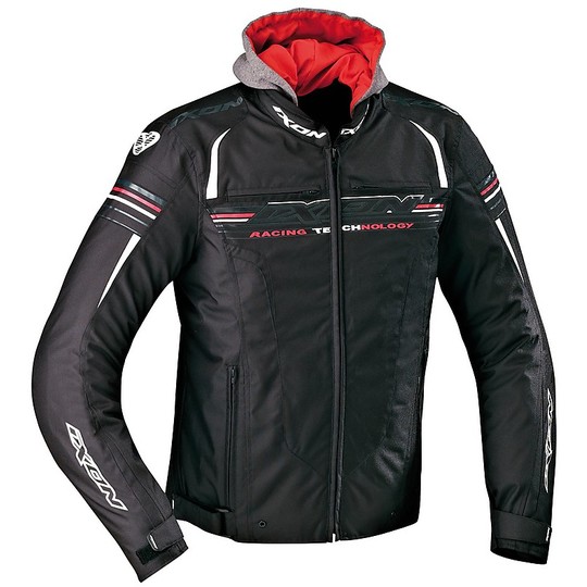Moto jacket Fabric Ixon Dual Black White Red