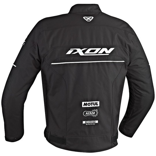 Moto jacket Fabric Ixon Matrix Black White