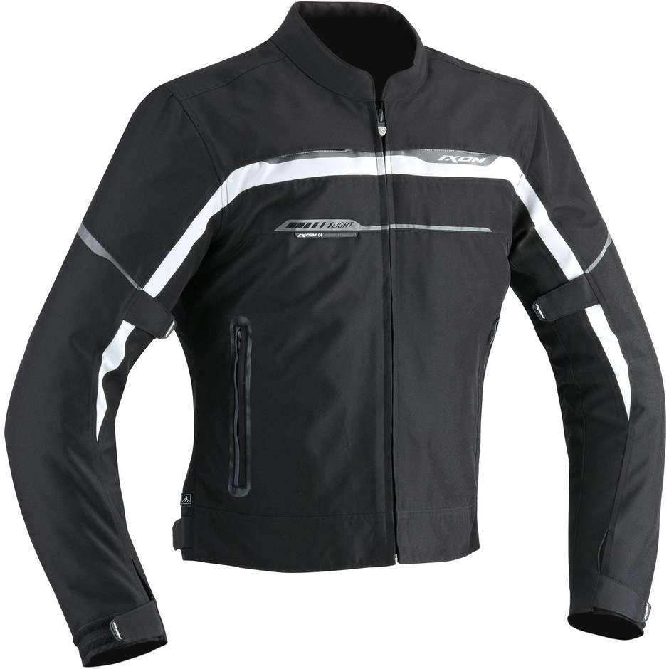 Moto jacket Fabric Ixon ZETEC LIGHT HP Black White