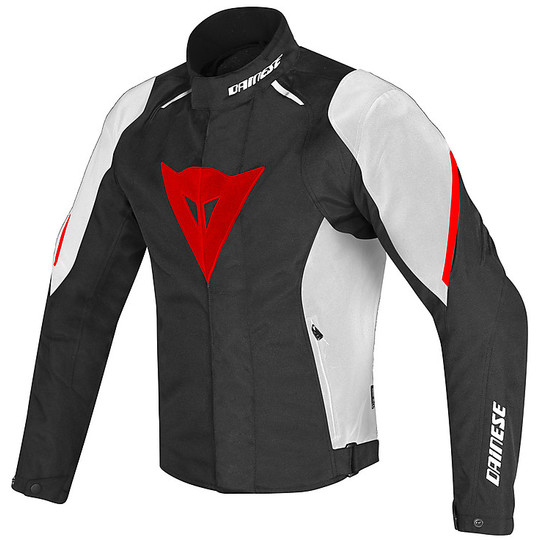 Moto jacket Fabric Laguna Seca D1 D-Dry Black White Red