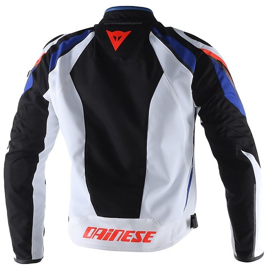 Moto jacket Fabric Tex Dainese Raptors White Black Blue Suzuki