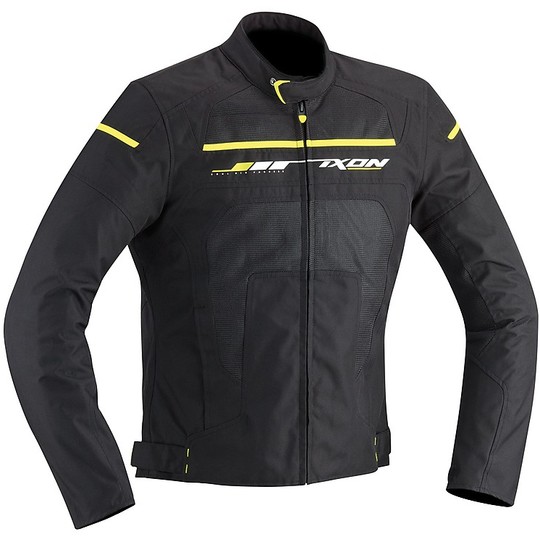 Moto jacket Fabric Traforato Ixon HELIOS Black Yellow