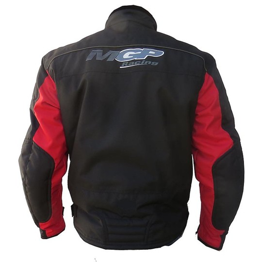 Moto Jacket Fabric von MGP Berik Modell Nj-4705 Schwarz Rot
