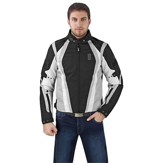 Moto jacket Fabric Waterproof OJ Active Black White