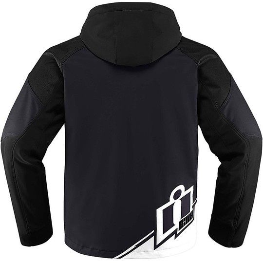 Moto jacket Icon Technical Fabric softshel Team Merc Black