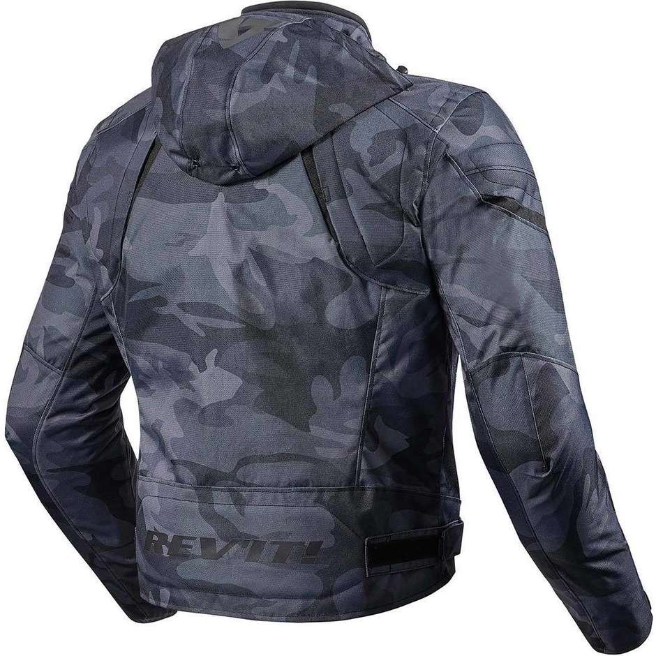 Moto jacket in fabric Hooded Rev'it FLARE Black