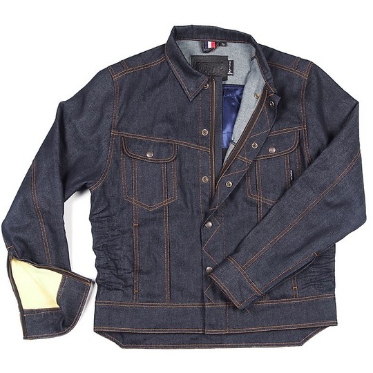 Moto jacket in Jeans Overlap Jared Raw