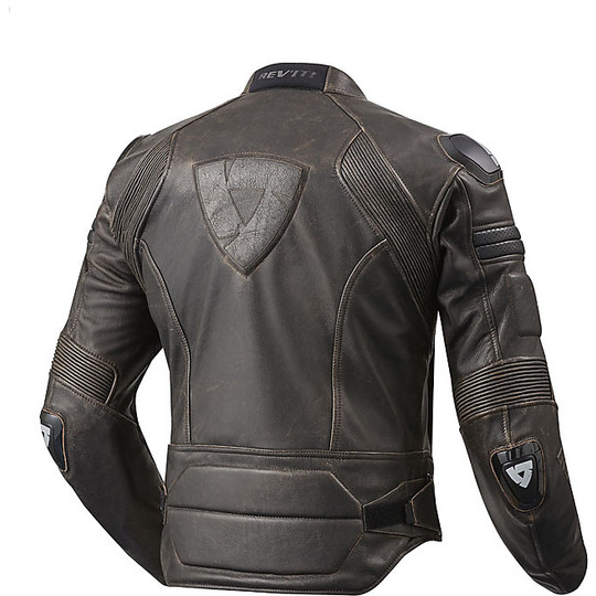 Moto jacket in Pette Rev'it AKIRA Vintage Dark Brown