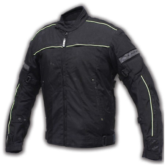 Moto jacket in technical fabric Arlen Ness 2.0 10,482 Black Fluorescent Yellow