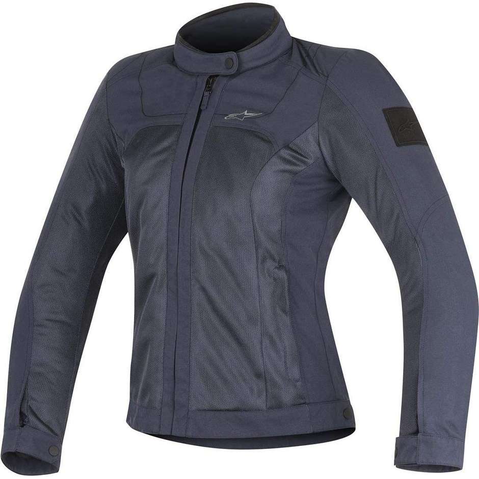 Moto jacket in Women fabric Alpinestars Eloise Air Mood Indigo
