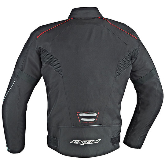 Moto jacket Ixon Fabric Technician in Stratus HP Black Red 4 Seasons