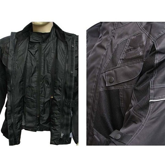 Moto Jacket Jacket Fabric 3 Layer All Season Sommer Winter