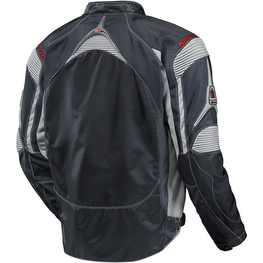 Moto jacket Jacket Icon Technical Fabric Summer Contra Black Gray