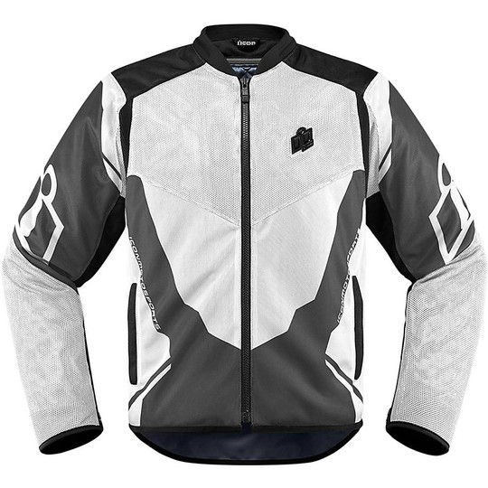 Moto jacket Jacket Icon Technical Fabric Summer Mesh Black White