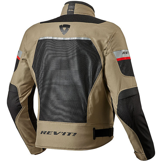 Moto Jacket Perforated Fabric Rev'it TORNADO 2 Black Sand