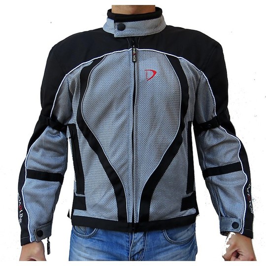 Moto jacket Summer Traforato Roadline Haker Black Grey With Protections