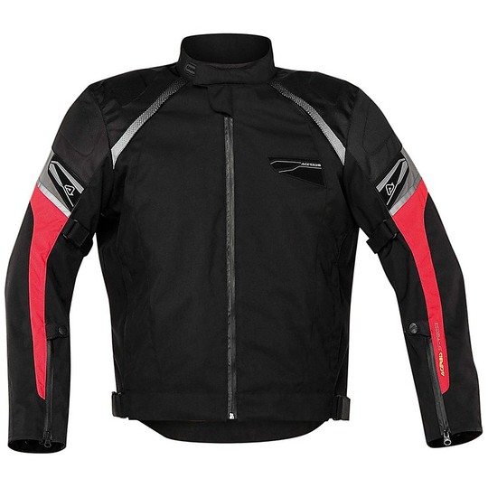 Moto jacket Technical Fabric Acerbis St John Black Red