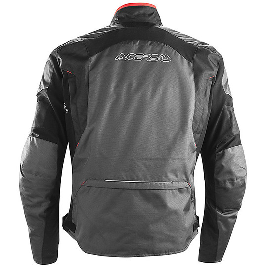 Moto jacket Technical fabric in Acerbis Braaid Black Grey