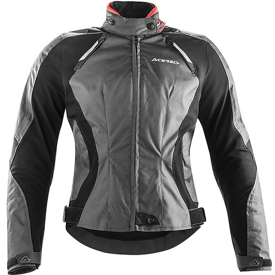Moto jacket Technical fabric in Acerbis Braaid Lady Grey Black