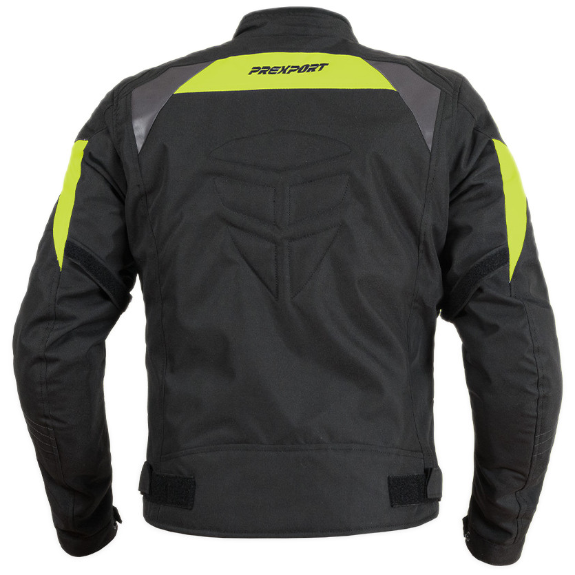 Moto jacket Technical fabric In Prexport OASY Black Fluorescent Yellow Raincoat