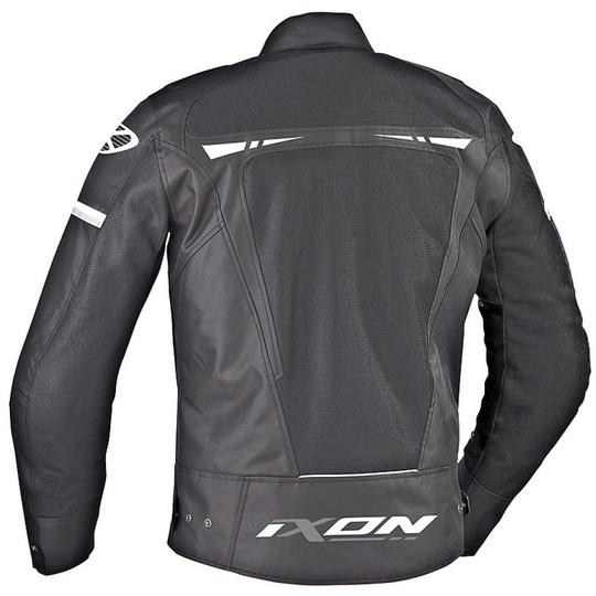 Moto Jacket Technical Fabric Ixon PITRACE Black White