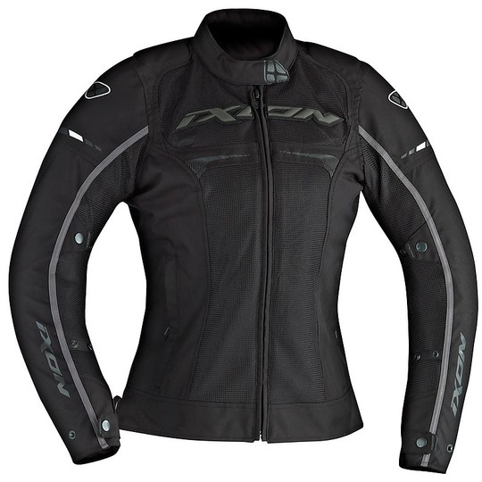 Moto jacket Technical fabric Woman PITRACE Ixon Lady Black