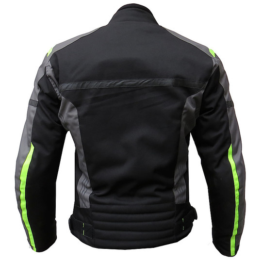 Moto jacket Technical Hero HR872 Waterproof Black Fluorescent Yellow