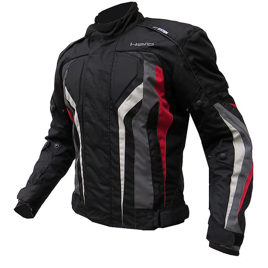 Moto jacket Technical Hero HR875 Waterproof Black Red
