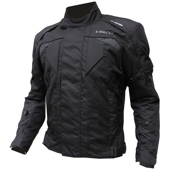 Moto jacket Technical Hero HR876 Waterproof All Black