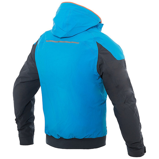 Moto jacket Technical Paddock Waterproof Dainese D-Dry Electric Blue