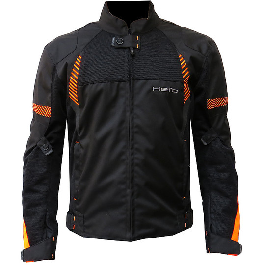 Moto Jacket Technical Summer Hero Traforato HR871 Black Orange