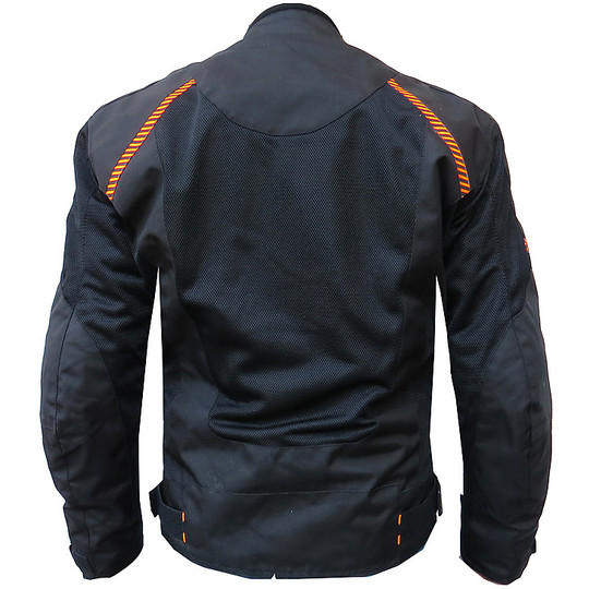 Moto Jacket Technical Summer Hero Traforato HR871 Black Orange