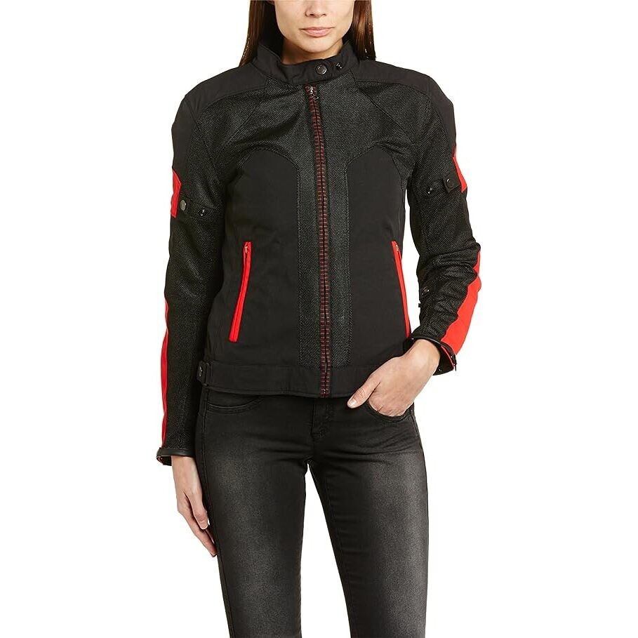 Moto jacket Woman Dainese Air-Frame Tex Lady Black Red