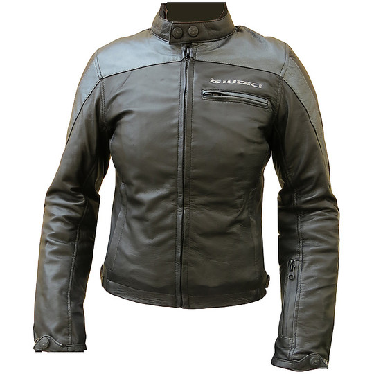 Moto Jacket Women Judges Leather Black Grey Sport Turing