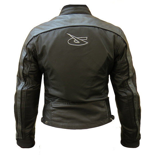 Moto Jacket Women Judges Leather Black Grey Sport Turing