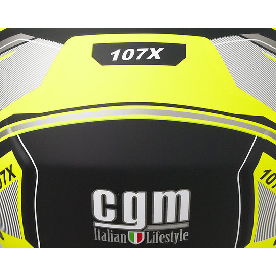 Moto Jet CGM Helmet with 107X Yellow Matt Yellow Ophthalmic Visor