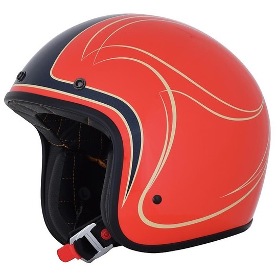 Moto Jet Custom Helmet AFX FX-76 Claymore Blue Orange
