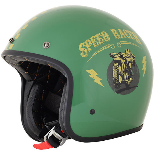 Moto Jet Custom Helmet AFX FX-76 Speed ​​Racer Gold Shiny Gold