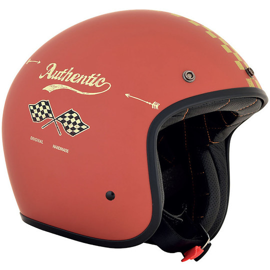 Moto Jet Custom Helmet AFX FX-76 Speed ​​Racer Rust Gold Opaque