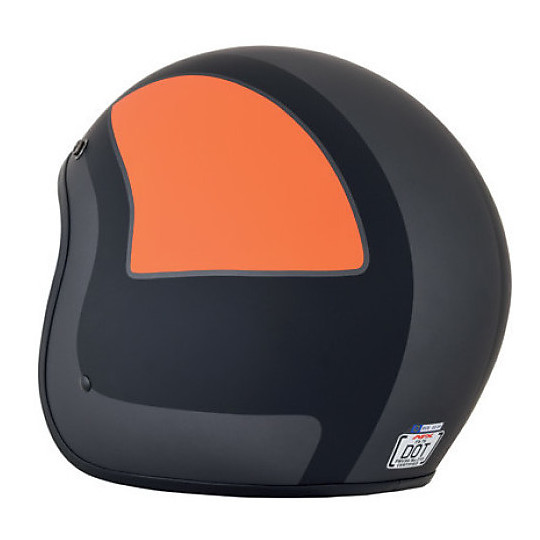 Moto Jet Custom Helmet AFX FX-76 Tricolor Black Opaque Orange