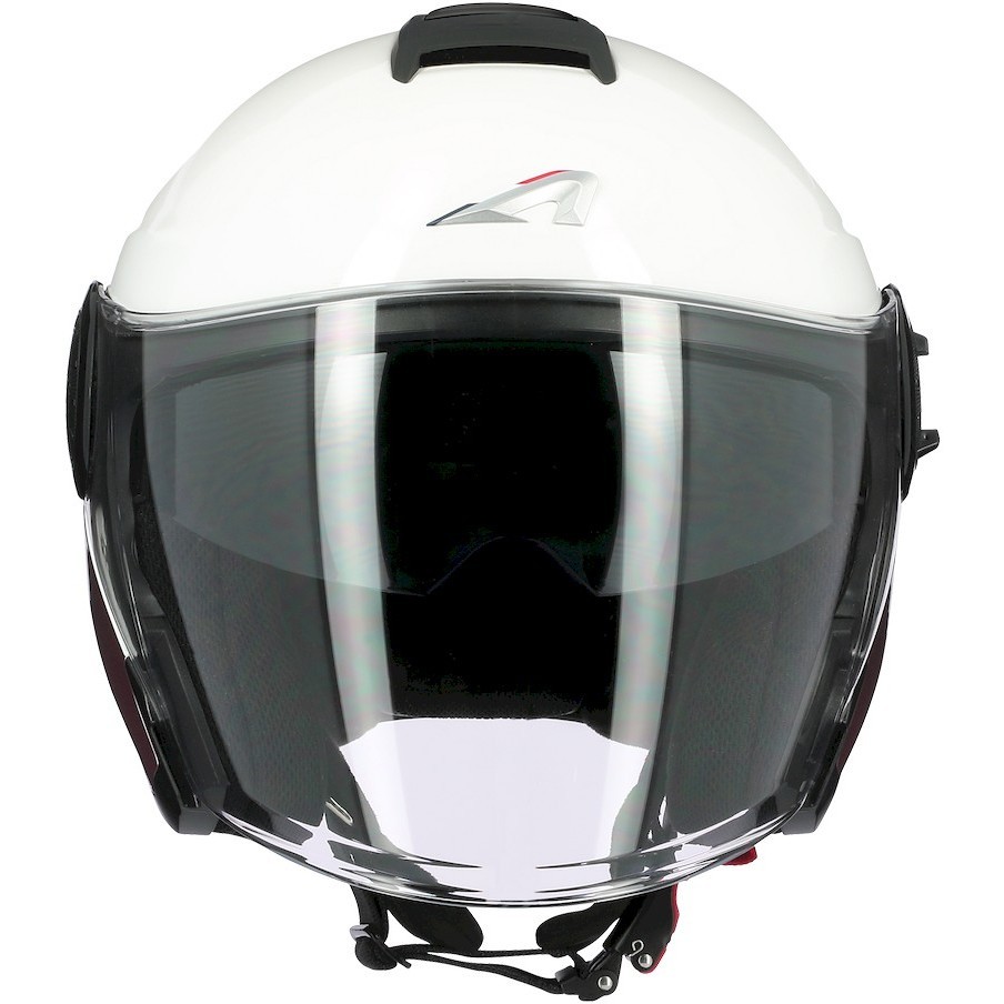 Moto Jet Helm Astone DJ10-2 RADIAN Braun Weiß