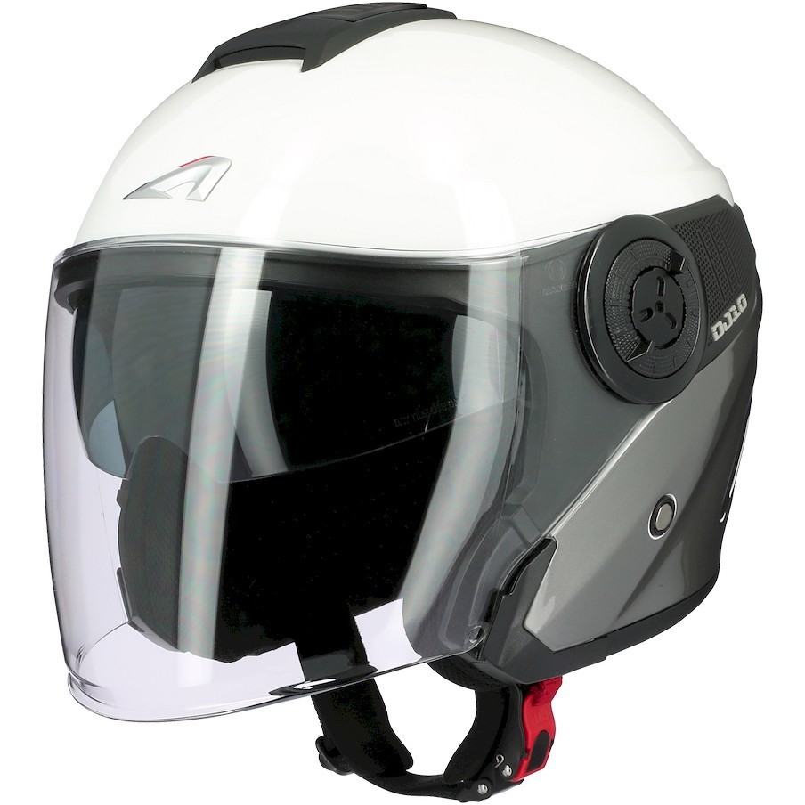 Moto Jet Helm Astone DJ10-2 RADIAN Grau Weiß