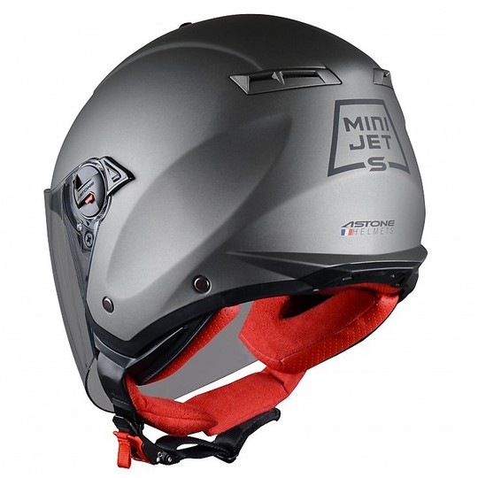 Moto Jet Helm Astone Minijet Titanium Matt