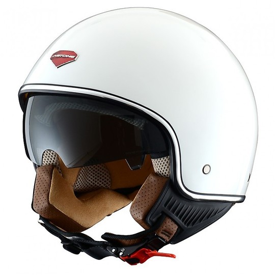 Moto Jet Helm Astone Minijet Weiß Retro