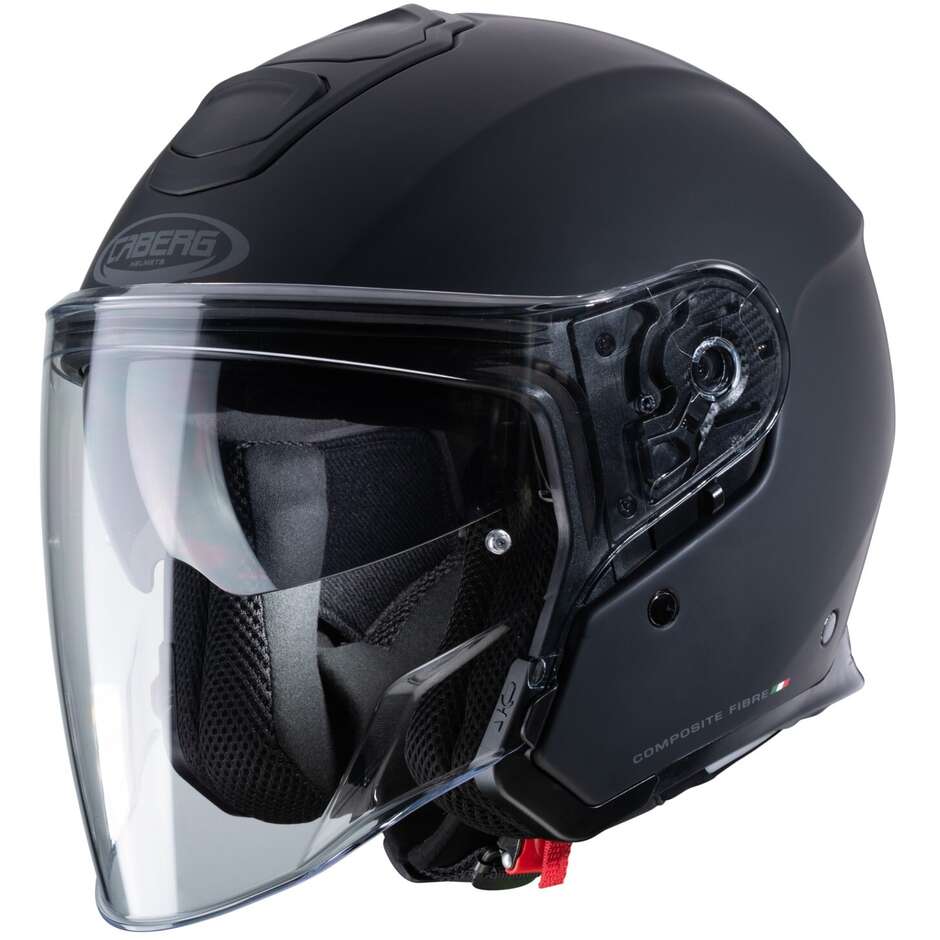 Moto Jet Helm aus Caberg Fiber FLYON Matt Black