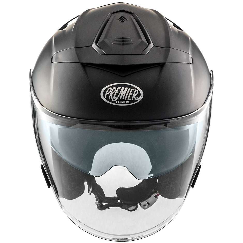 Moto Jet Helm aus Premier JT5 U9BM Matt Black Fiber