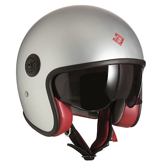Moto Jet Helm aus Tucano Urbano Fiber EL'JET 1300 Deutsch Silber Matt