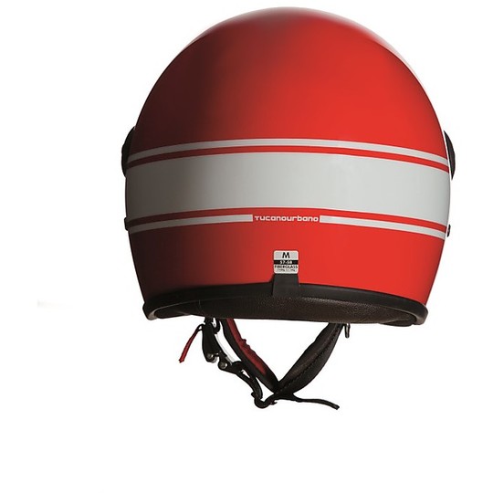 Moto Jet Helm aus Tucano Urbano Fiber EL'JET 1300 Italienisch Rot Poliert
