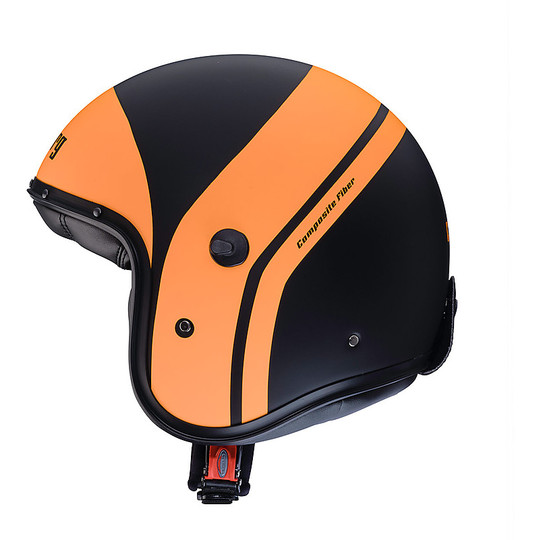 Moto Jet Helm Caberg Freeride Mistral Matt Schwarz Orange