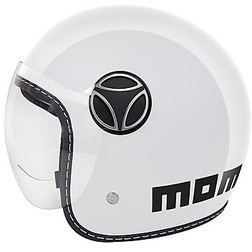 Motorradhelm Jet Momo Design BLADE Matt Schwarz Aufkleber Rot